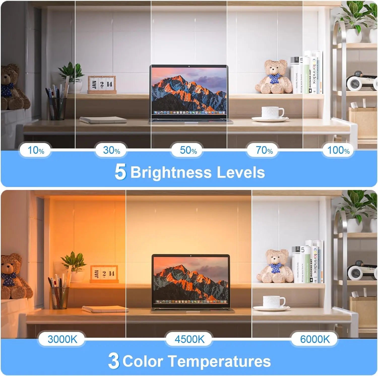 WILLED GlowPro 5W Rechargeable Dimmable LED Light with 3 Color Modes