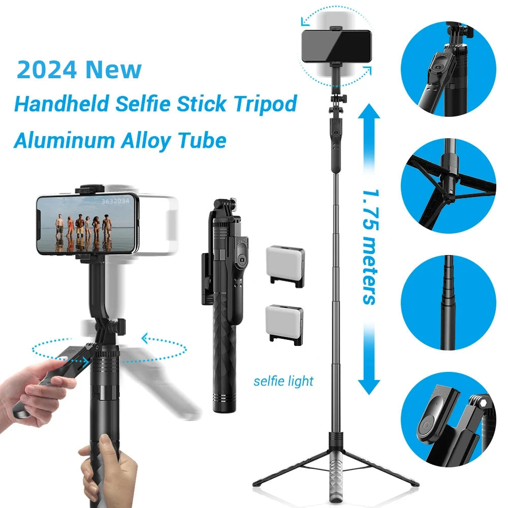 Elevate Pro 1750mm LED Wireless Selfie Stick Tripod
